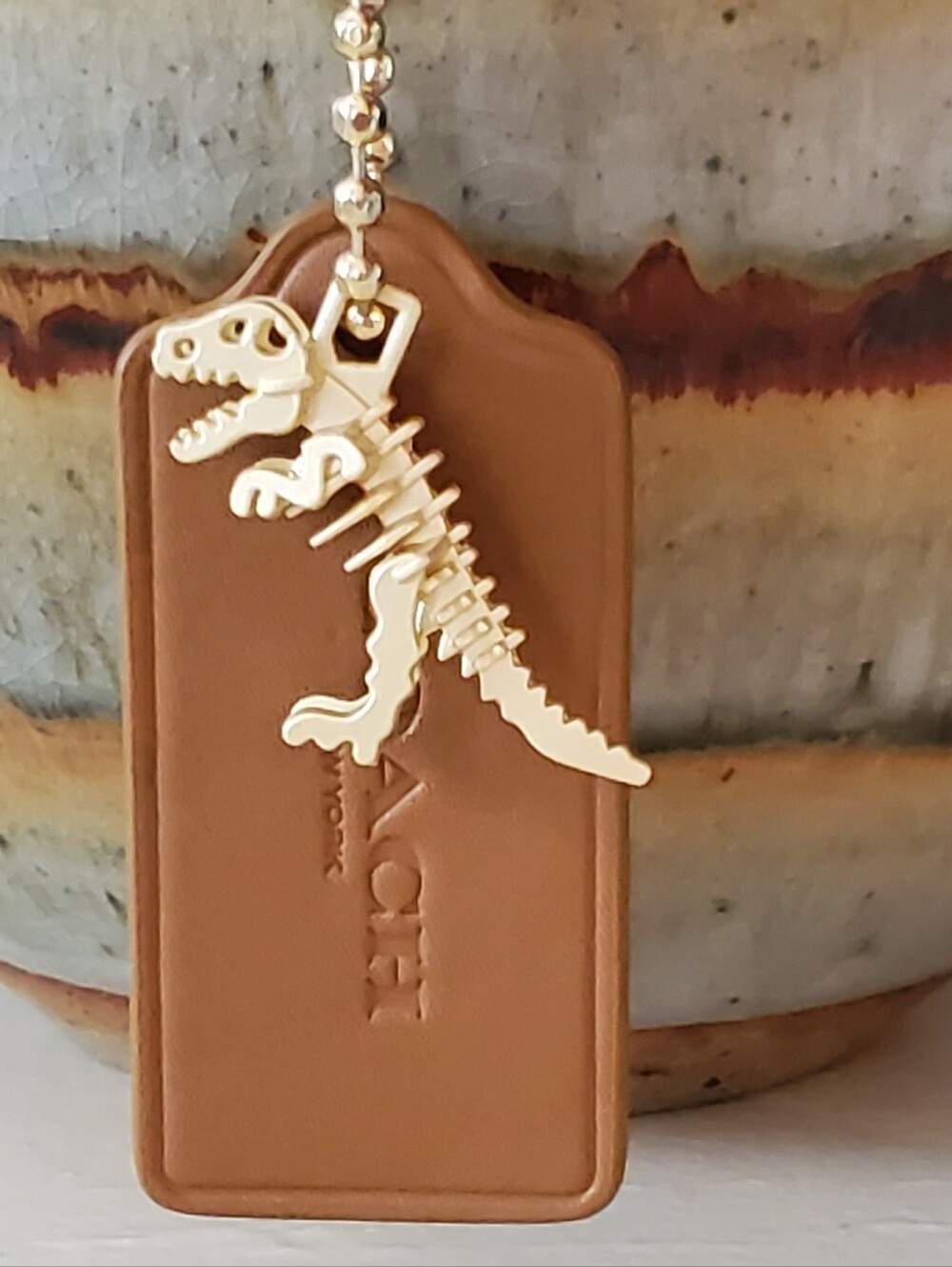 🦖Coach Saddle Replacement Hangtag With UB Rexy Charm💕